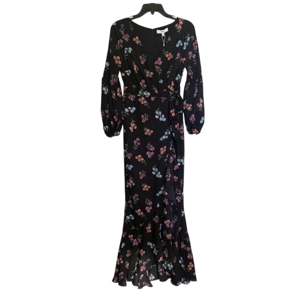 Likely Revolve Perla Floral Maxi Dress‎ Long Sleeve Faux Wrap Party Dress Size 2